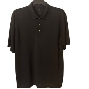 PRO TOUR Mens Black Golf Polo Shirt Size XL Short Sleeve Performance Casual